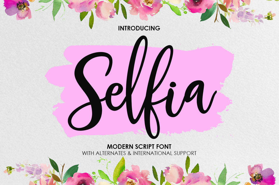 Selfia: A Script Font for Crafters and Product Creators